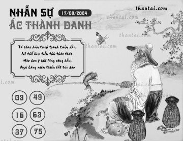 NHẪN SỰ ẮC THÀNH DANH 17/03/2024