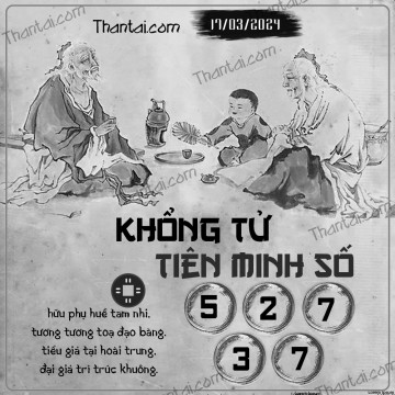 KHỔNG TỬ TIÊN MINH SỐ 17/03/2024