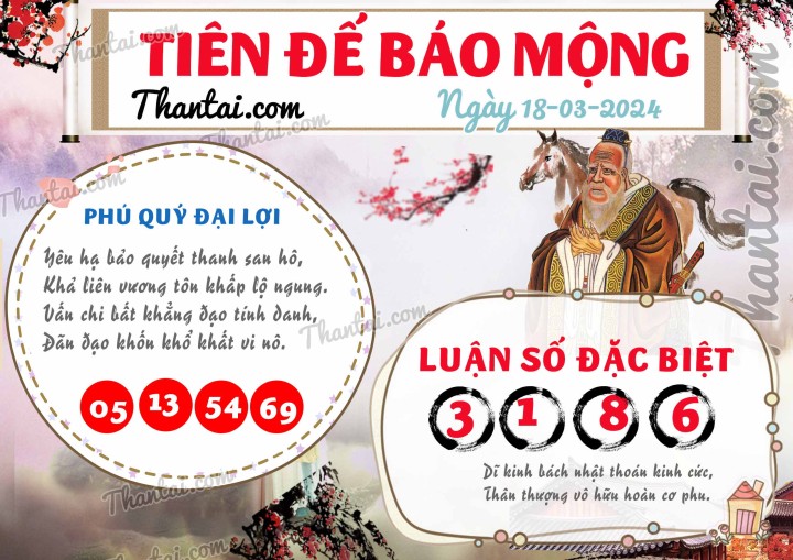 Tiên Đế Báo Mộng 03/03/2024