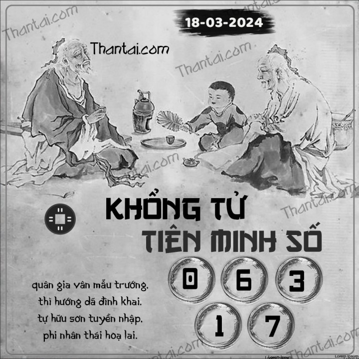 KHỔNG TỬ TIÊN MINH SỐ 03/03/2024
