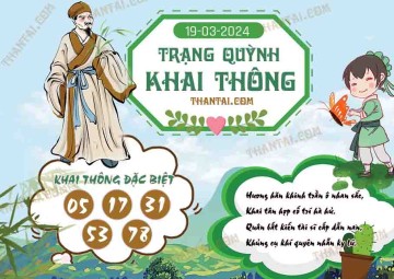 Trạng Quỳnh Khai Thông 19/03/2024