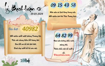 Lý Bạch Luận Số 19/03/2024