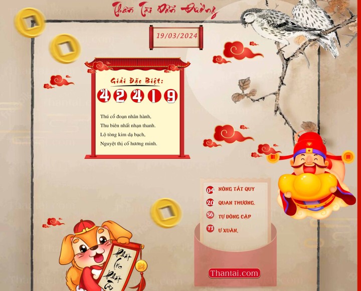 THẦN TÀI DẪN ĐƯỜNG 04/03/2024