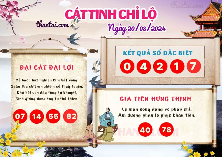 CÁT TINH CHỈ LỘ 05/03/2024