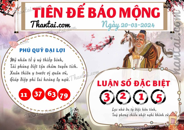 Tiên Đế Báo Mộng 05/03/2024