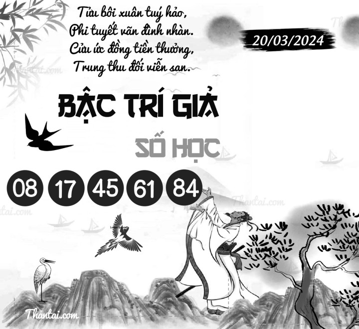 BẬC TRÍ GIẢ SỐ HỌC 05/03/2024