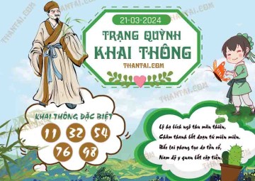 Trạng Quỳnh Khai Thông 21/03/2024