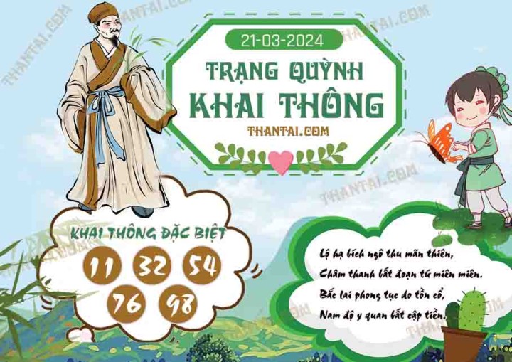 Trạng Quỳnh Khai Thông 06/03/2024