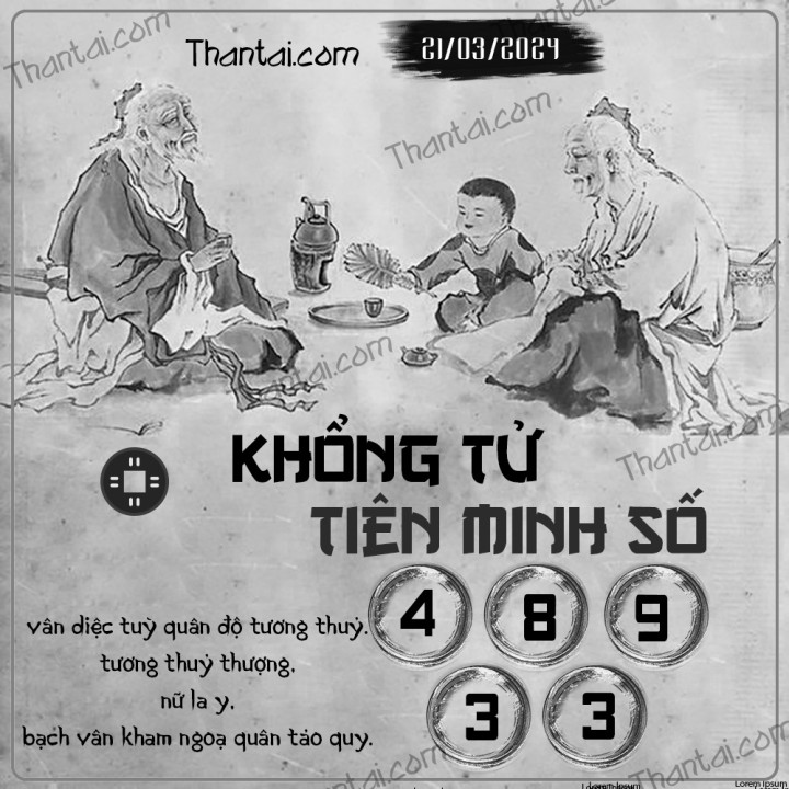 KHỔNG TỬ TIÊN MINH SỐ 06/03/2024