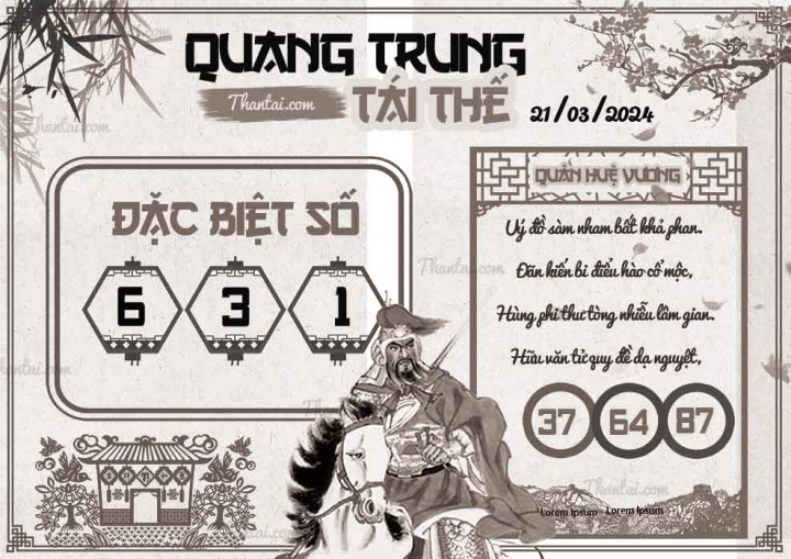 QUANG TRUNG TÁI THẾ 06/03/2024