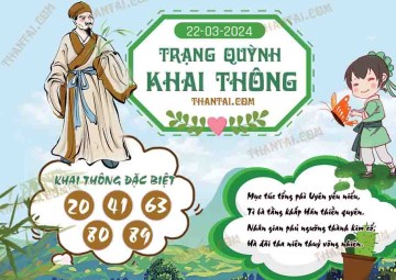 Trạng Quỳnh Khai Thông 22/03/2024