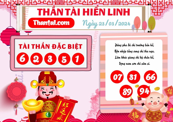 THẦN TÀI HIỂN LINH 08/03/2024