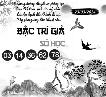 BẬC TRÍ GIẢ SỐ HỌC 23/03/2024