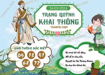 Trạng Quỳnh Khai Thông 24/03/2024