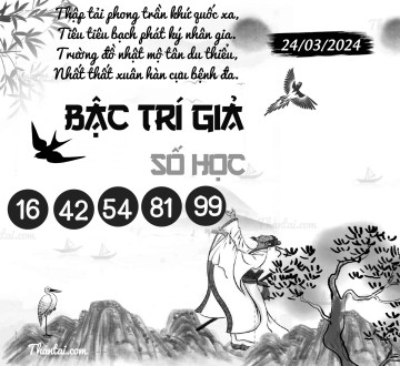 BẬC TRÍ GIẢ SỐ HỌC 24/03/2024