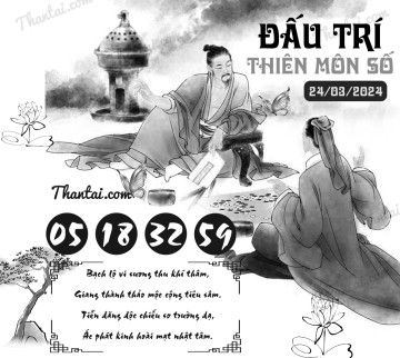 ĐẤU TRÍ THIÊN MÔN SỐ 24/03/2024
