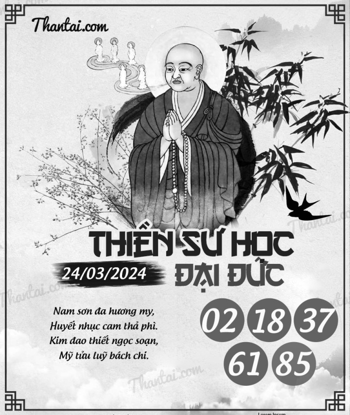 THIỀN SƯ HỌC ĐẠI ĐỨC 09/03/2024