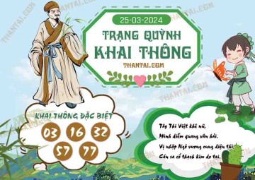 Trạng Quỳnh Khai Thông 25/03/2024