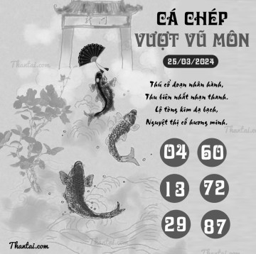 CÁ CHÉP VƯỢT VŨ MÔN 25/03/2024