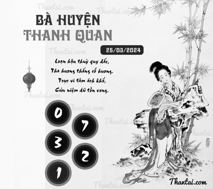 BÀ HUYỆN THANH QUAN 10/03/2024