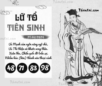 LỮ TỔ TIÊN SINH 25/03/2024