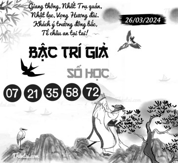 BẬC TRÍ GIẢ SỐ HỌC 26/03/2024