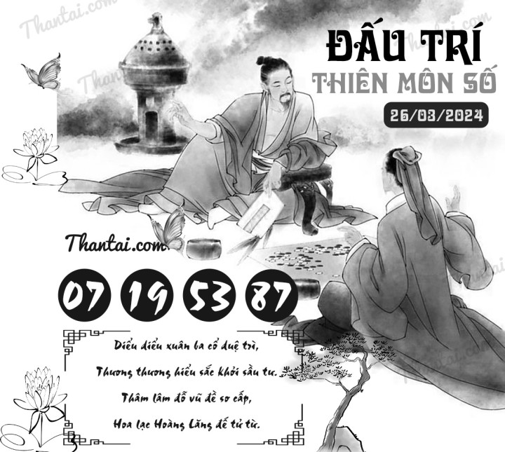 ĐẤU TRÍ THIÊN MÔN SỐ 11/03/2024