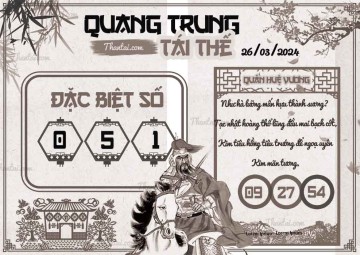 QUANG TRUNG TÁI THẾ 26/03/2024