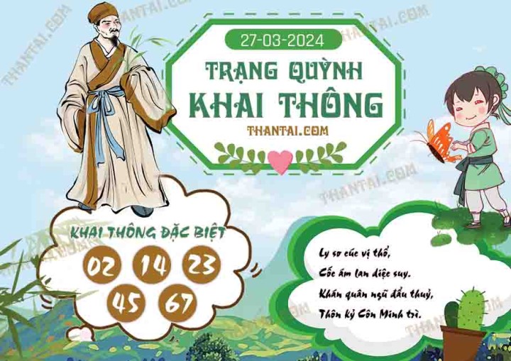 Trạng Quỳnh Khai Thông 12/03/2024