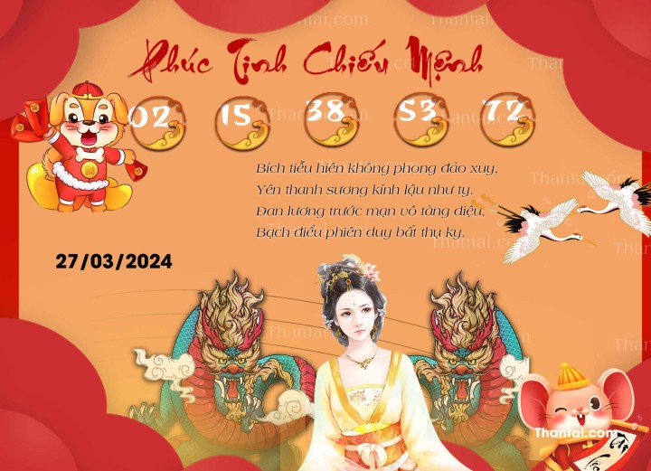 Phúc Tinh Chiếu Mệnh 12/03/2024