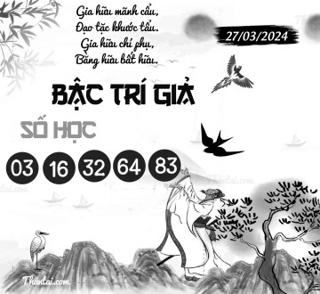 BẬC TRÍ GIẢ SỐ HỌC 27/03/2024