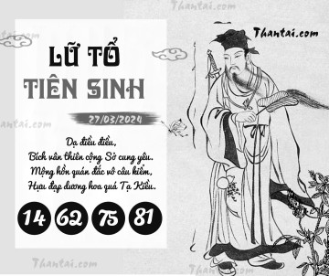 LỮ TỔ TIÊN SINH 27/03/2024