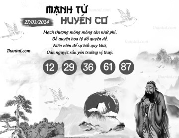 MẠNH TỬ HUYỀN CƠ 27/03/2024