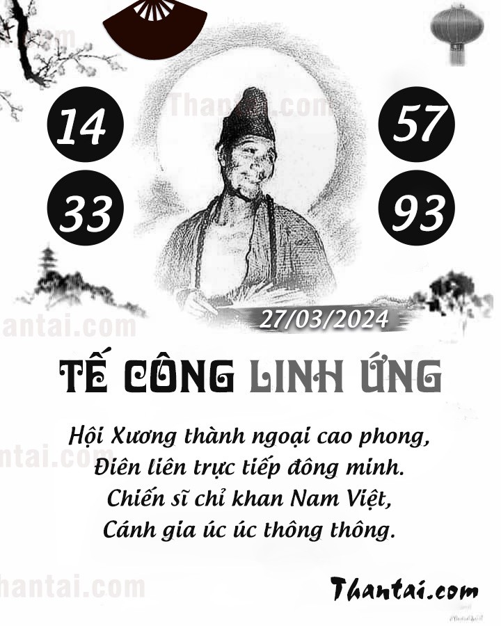 TẾ CÔNG LINH ỨNG 12/03/2024