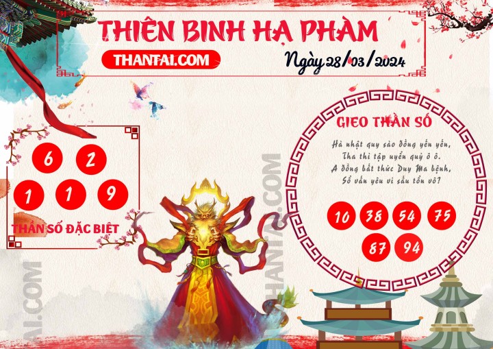 Thiên Binh Hạ Phàm 13/03/2024