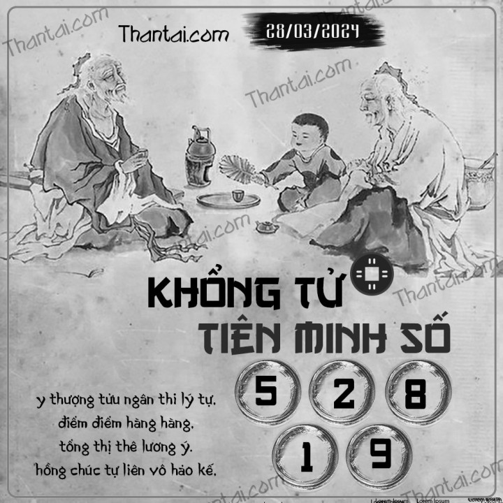 KHỔNG TỬ TIÊN MINH SỐ 13/03/2024