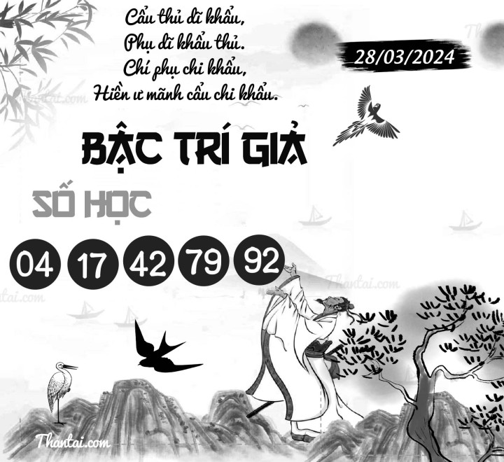 BẬC TRÍ GIẢ SỐ HỌC 13/03/2024