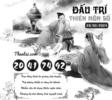 ĐẤU TRÍ THIÊN MÔN SỐ 28/03/2024