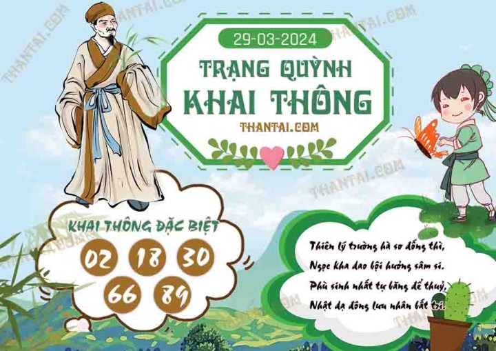 Trạng Quỳnh Khai Thông 14/03/2024