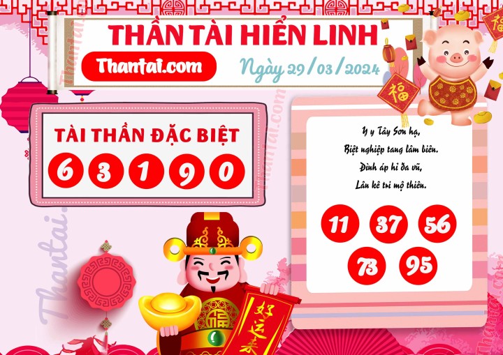 THẦN TÀI HIỂN LINH 14/03/2024