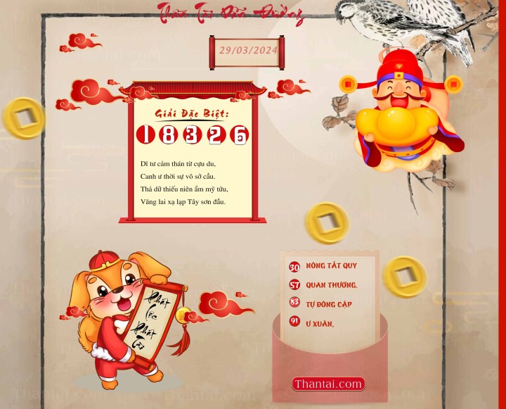 THẦN TÀI DẪN ĐƯỜNG 14/03/2024