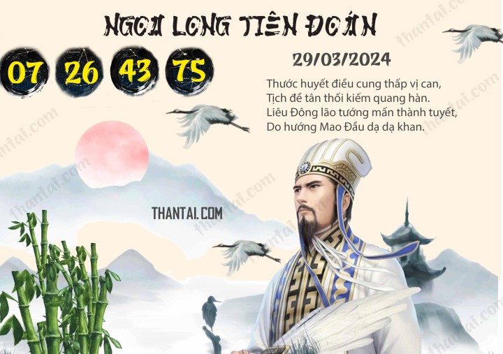 Ngọa Long Tiên Đoán 14/03/2024
