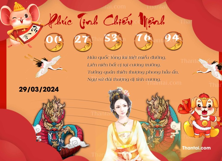 Phúc Tinh Chiếu Mệnh 14/03/2024
