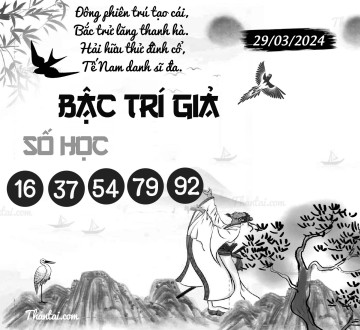 BẬC TRÍ GIẢ SỐ HỌC 29/03/2024