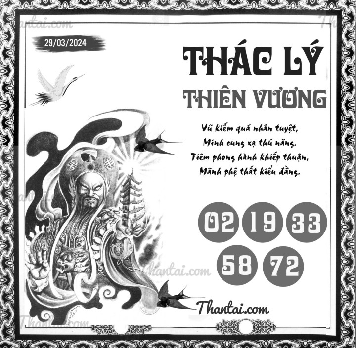 THÁC LÝ THIÊN VƯƠNG 14/03/2024