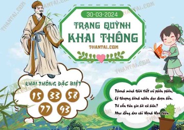 Trạng Quỳnh Khai Thông 30/03/2024