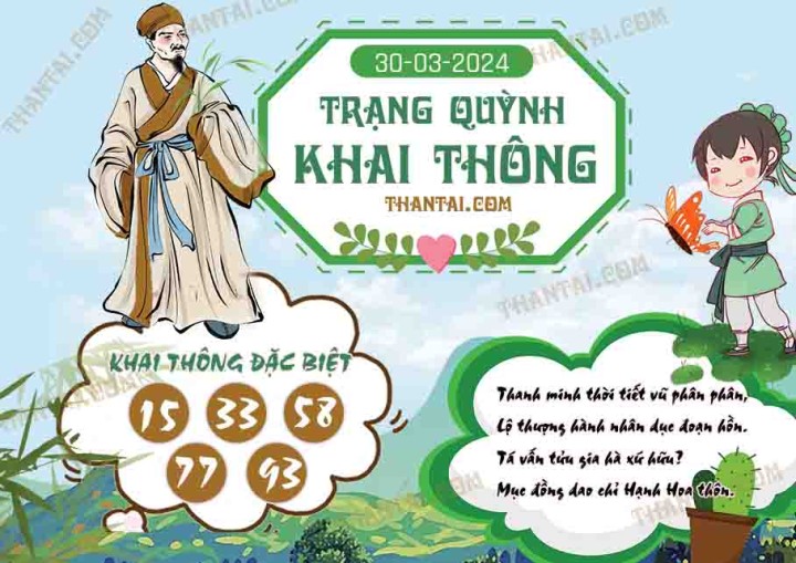 Trạng Quỳnh Khai Thông 15/03/2024