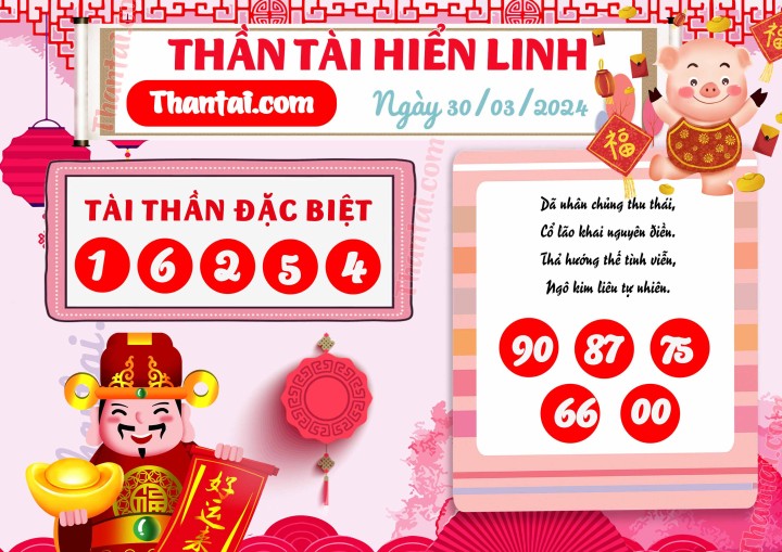 THẦN TÀI HIỂN LINH 15/03/2024