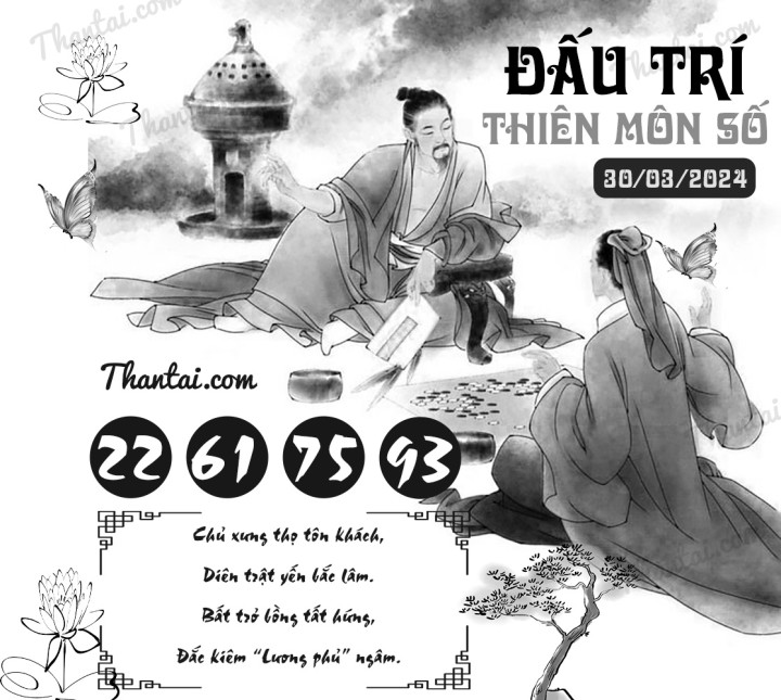 ĐẤU TRÍ THIÊN MÔN SỐ 15/03/2024