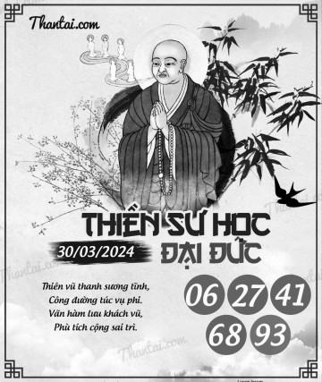 THIỀN SƯ HỌC ĐẠI ĐỨC 30/03/2024